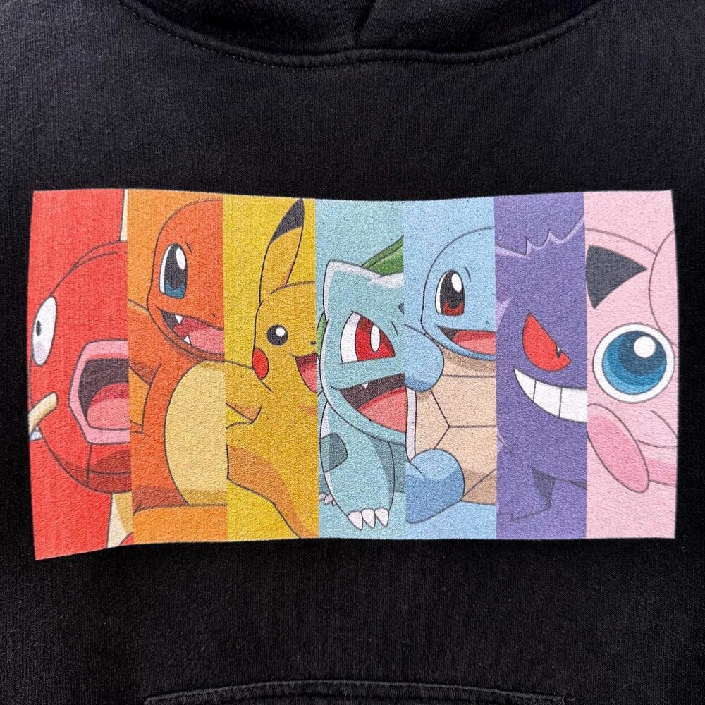 Black Pokémon Character Box-Up Rainbow Hoodie - M - Picture 2 of 6
